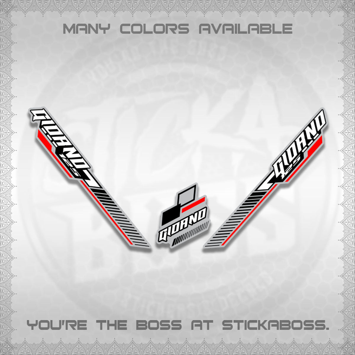 GIORNO DECALS (2026 RACING CAR  PATTERN)STICKER DECALS BY STICKABOSS