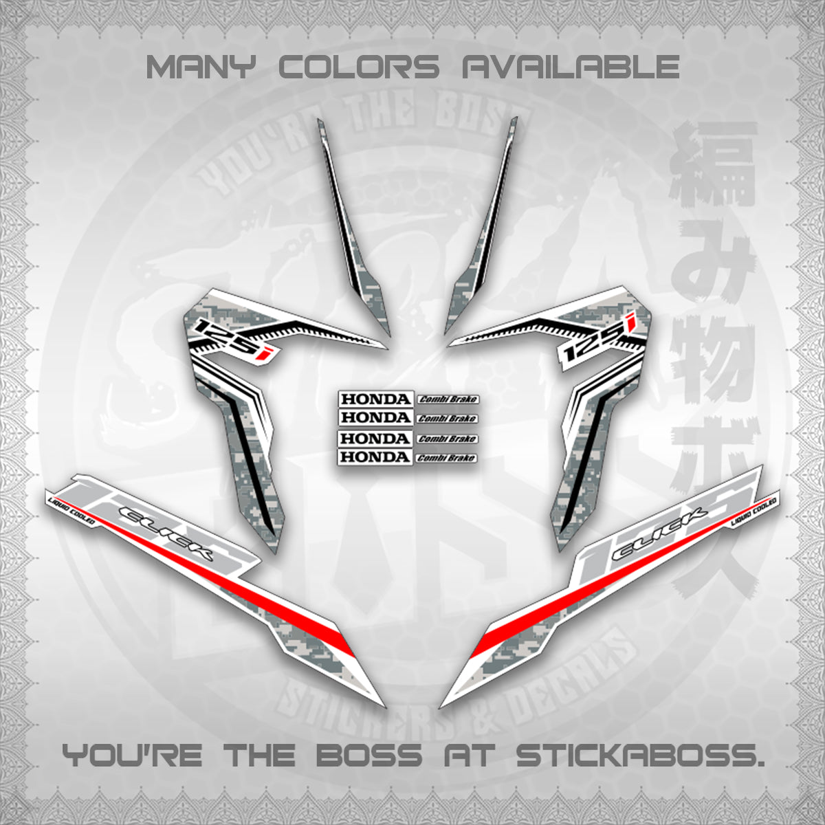 CLICK 125 V3 VIETNAM CONCEPT ( FOR WHITE BARCODE STYLE ) STICKER DECALS By STICKABOSS