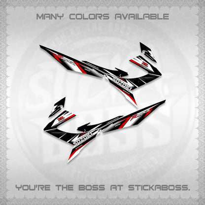 RAIDER 150 REBORN CARB DECALS (S-1 RACING) STICKER DECALS BY STICKABOSS