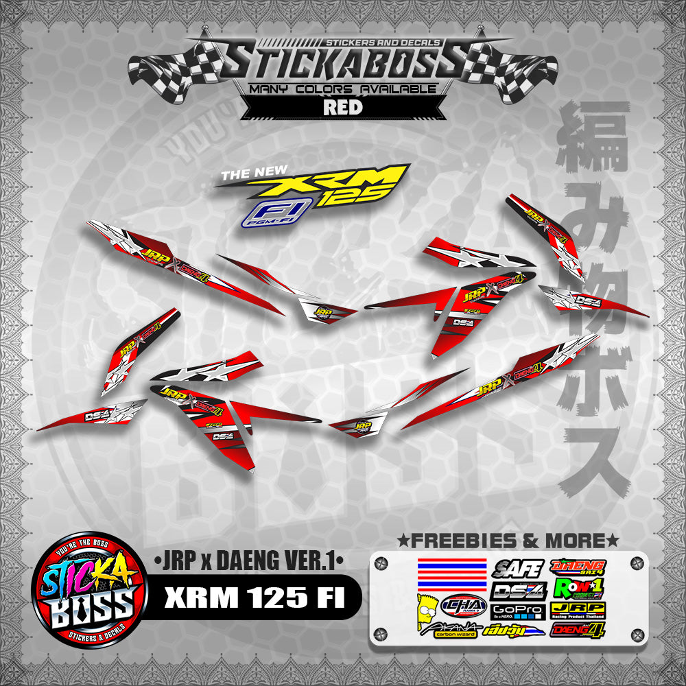 XRM 125 FI Decals - (JRP x DAENG VER.1) [STREET BIKE CONCEPT]【PREMIUM GLOSSY LAMINATED】