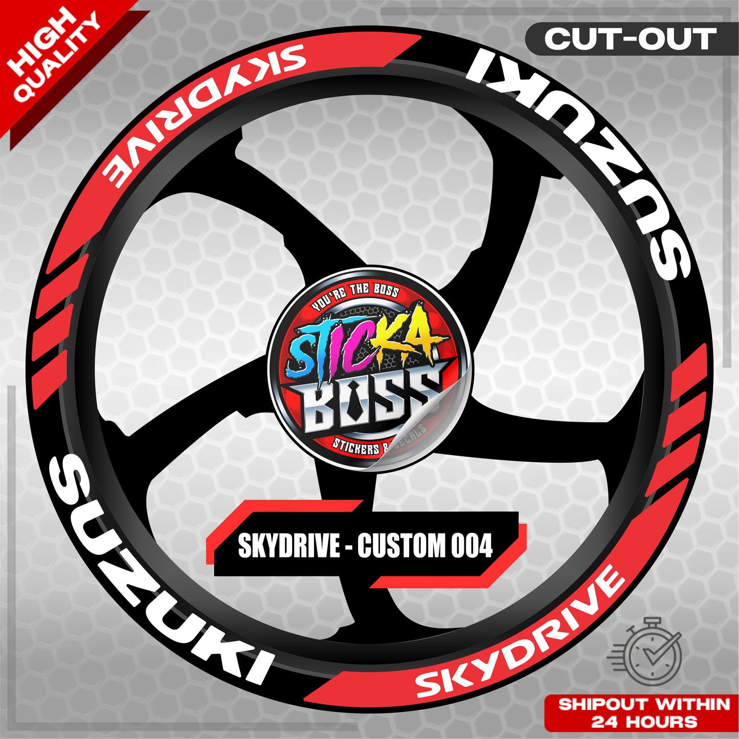 SKYDRIVE MAG STICKER SET  ( 2 MAGS ) - CUSTOM 004 | VINYL WATERPROOF CUT-OUT DECALS