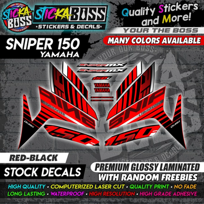 YAMAHA SNIPER 150 Stock Decals [ASSORTED COLORS] Sticker【PREMIUM GLOSSY LAMINATED】