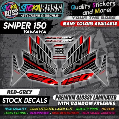 YAMAHA SNIPER 150 Stock Decals [ASSORTED COLORS] Sticker【PREMIUM GLOSSY LAMINATED】