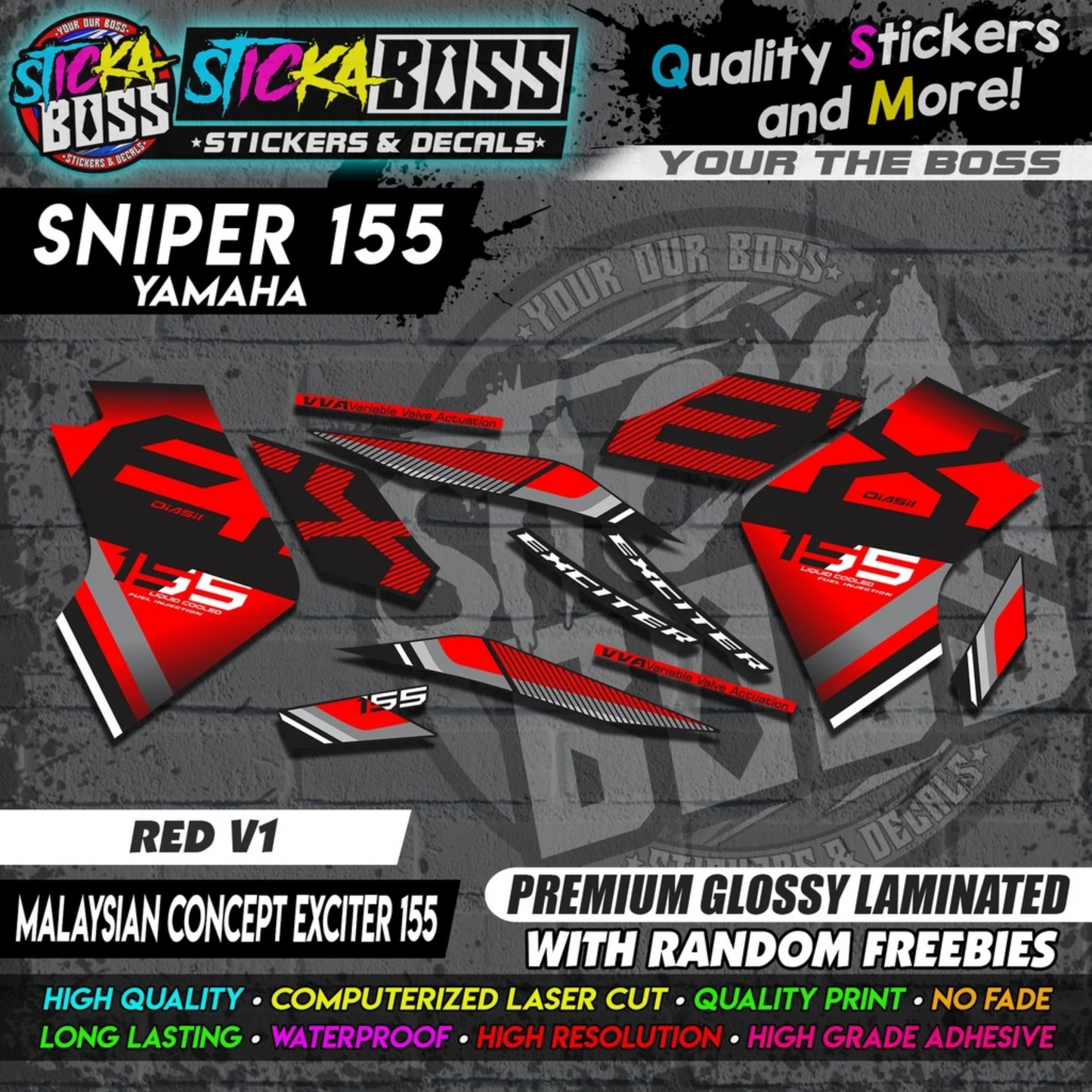 SNIPER 155 New Stock Decals [ MALAYSIAN CONCEPT EXCITER 155 ]