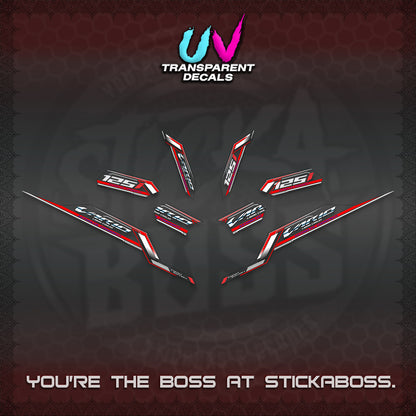 CLICK V3 VARIO STRIPING UV TRANSPARENT DECALS (2026 SPORTS RACE DESIGN) STICKER KITS BY STICKABOSS