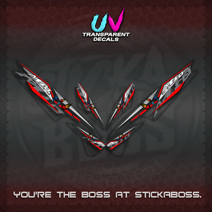 【PREMIUM UV PRINT】TRANSPARENT  MIO SPORTY/SMILE DECALS (BUTERFLY V6 DESIGN)By STICKABOSS
