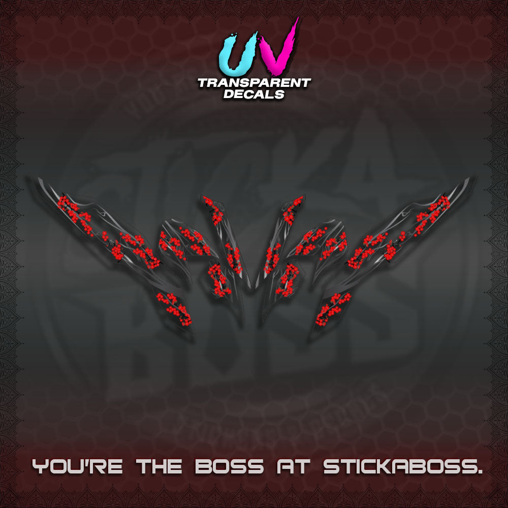 CLICK 125 V3 UV TRANSAPARENT DECALS (2026 SAKURA WIND DESIGN)STICKER DECALS By STICKABOSS