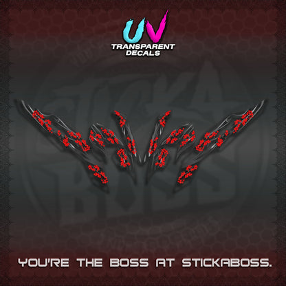 CLICK 125 V3 UV TRANSAPARENT DECALS (2026 SAKURA WIND DESIGN)STICKER DECALS By STICKABOSS