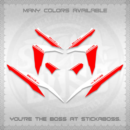 CLICK V2 FOR WHITE DECALS (TRUENO STYLE DESIGN) STICKER KITS BY STICKABOSS
