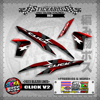 CLICK V2 STICKER DECALS ( 2023 BLAZER LINES )【WITH FREEBIES】