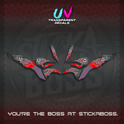 【PREMIUM UV PRINT】TRANSPARENT CLICK 125 V3  DECALS(ARAI API NEW TERBARU DESIGN)By STICKABOSS