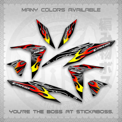 CLICK 125 V2 MALAY CONCEPT ( TRIBAL X FIRE CUSTOM ) STICKER DECALS By STICKABOSS