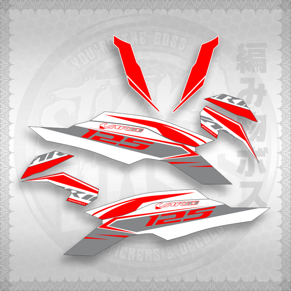 STICKER DECALS for CLICK 125 V3 MALAY / INDO CONCEPT (CV3FOWHSLSTA30) By STICKABOSS (SOFIE LAMINATED)