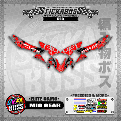 MIO GEAR STICKER DECALS ( ELITE CAMO )【WITH FREEBIES】