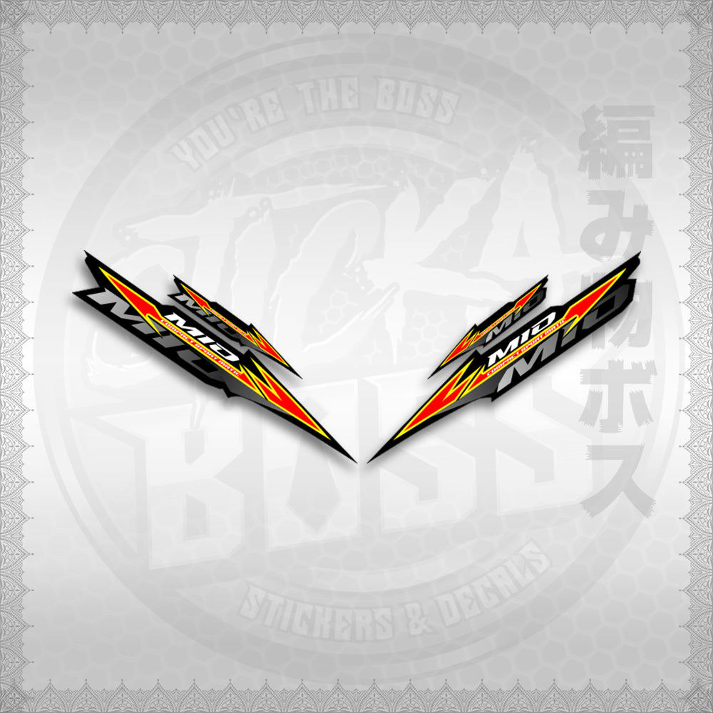 STICKER DECALS for MIO SPORTY / SMILE IINDO (MSPBABEN) By STICKABOSS (SOFIE LAMINATED WATERPROOF)