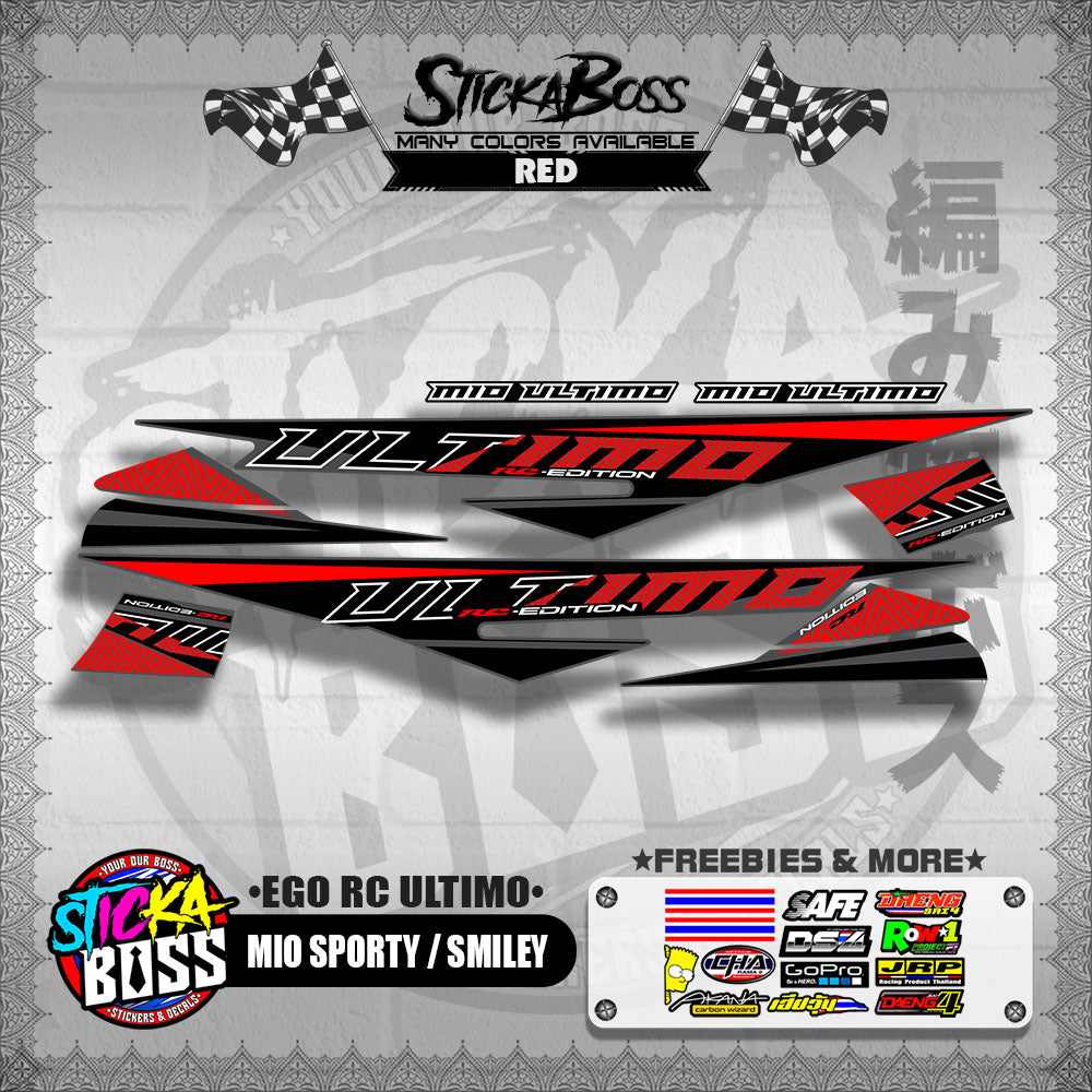 MIO SPORTY / SMILEY DECALS ( EGO RC ULTIMO )【WITH FREEBIES】