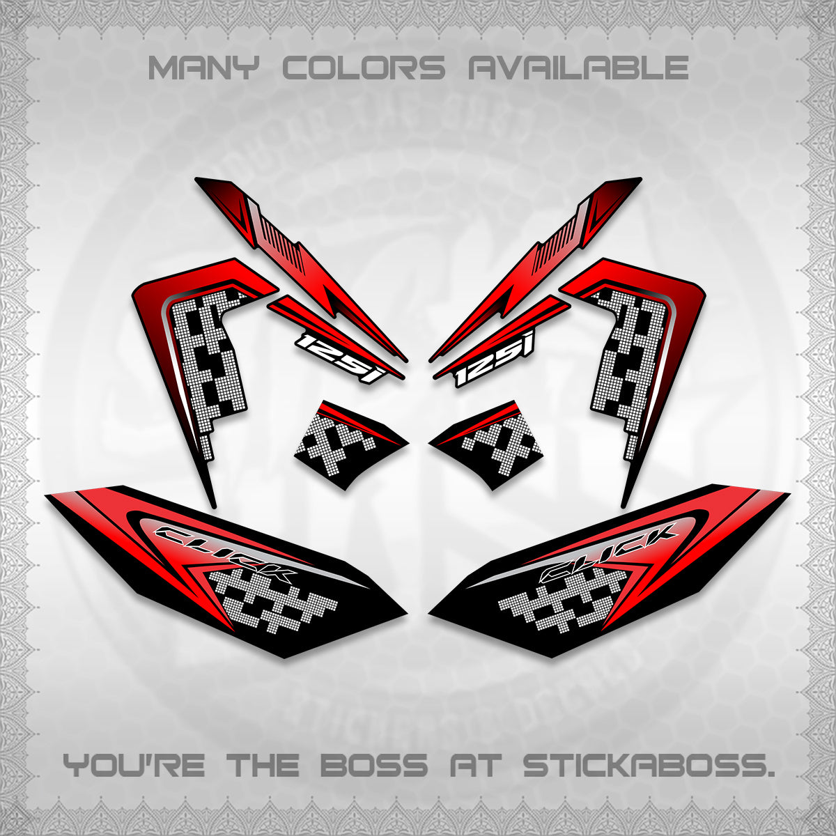 CLICK 125 V4 VIETNAM DECALS (2026 TERBARU MOTIF DESIGN) STICKER KITS BY STICKABOSS