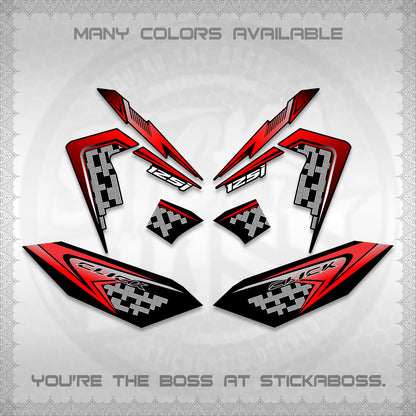 CLICK 125 V4 VIETNAM DECALS (2026 TERBARU MOTIF DESIGN) STICKER KITS BY STICKABOSS