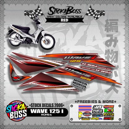 HONDA WAVE 125 i ( STOCK DECALS 2006 )【WITH FREEBIES】