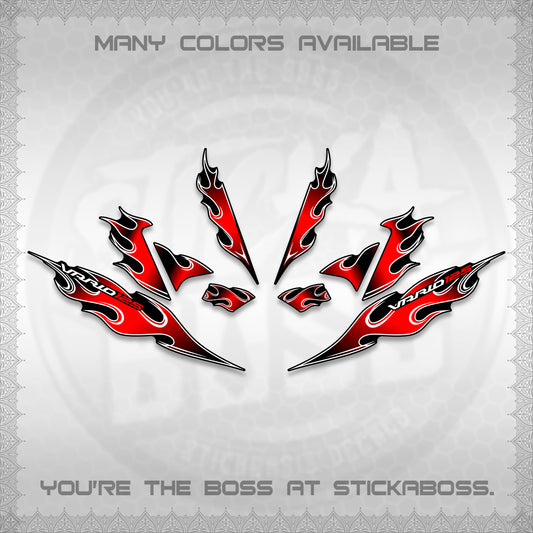 CLICK 125 V4 VARIO DECALS (2026 MOTIF FLAME 1 TONE)STICKER DECALS By STICKABOSS