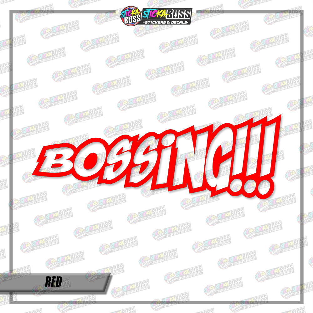 BOSSING!!!  (VINYL CUT-OUT STICKER DECALS )【Stickaboss】