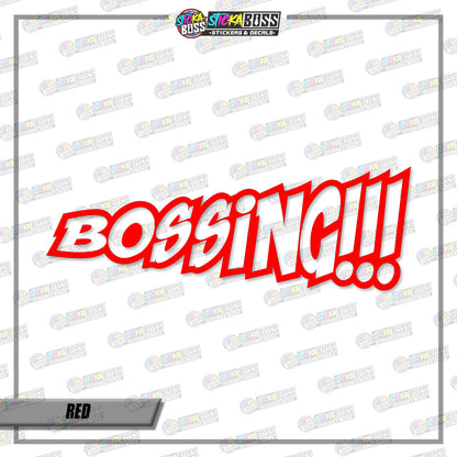 BOSSING!!!  (VINYL CUT-OUT STICKER DECALS )【Stickaboss】