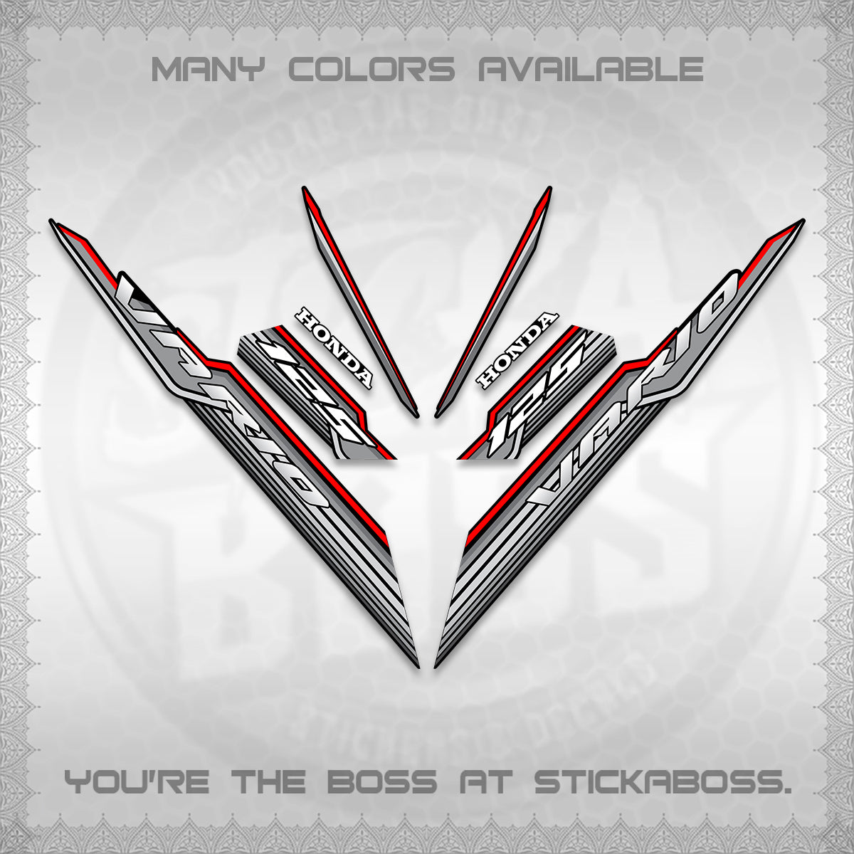 CLICK 125 V3 INDO DECALS (2024 SV 07-A2 STYLE) STICKER KITS By STICKABOSS