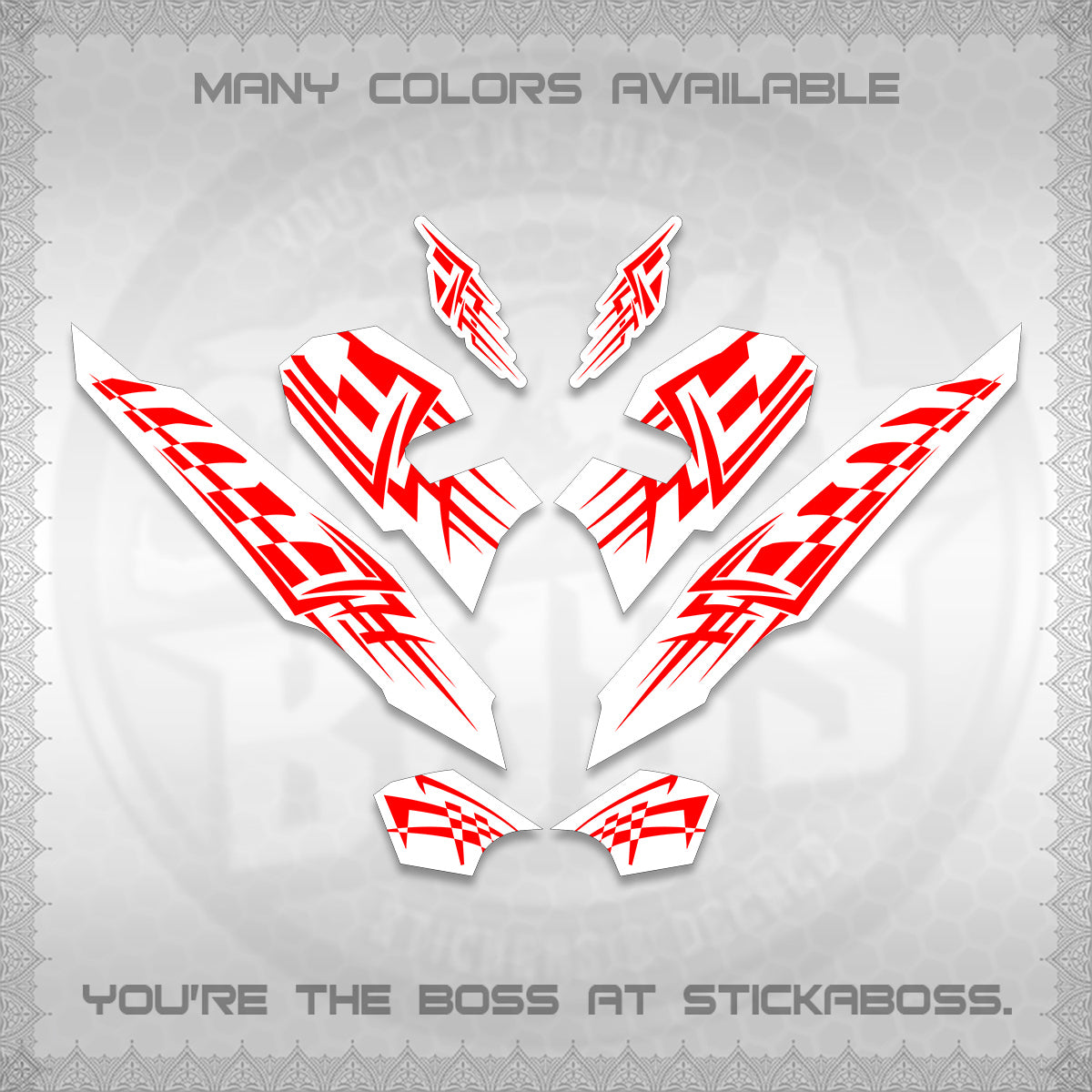 CLICK 125 V3 VARIO INDO-MALAY FOR WHITE DECALS (2026 TRIBAL LINES DESIGN) STICKER DECALS By STICKABOSS
