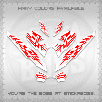 CLICK 125 V3 VARIO INDO-MALAY FOR WHITE DECALS (2026 TRIBAL LINES DESIGN) STICKER DECALS By STICKABOSS