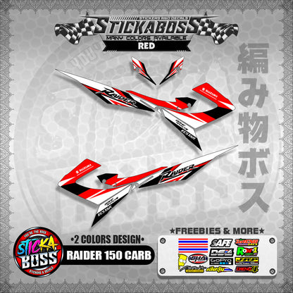 RAIDER 150 CARB MALAYSIAN STICKER DECALS ( 2 COLORS DESIGN  )【WITH FREEBIES】