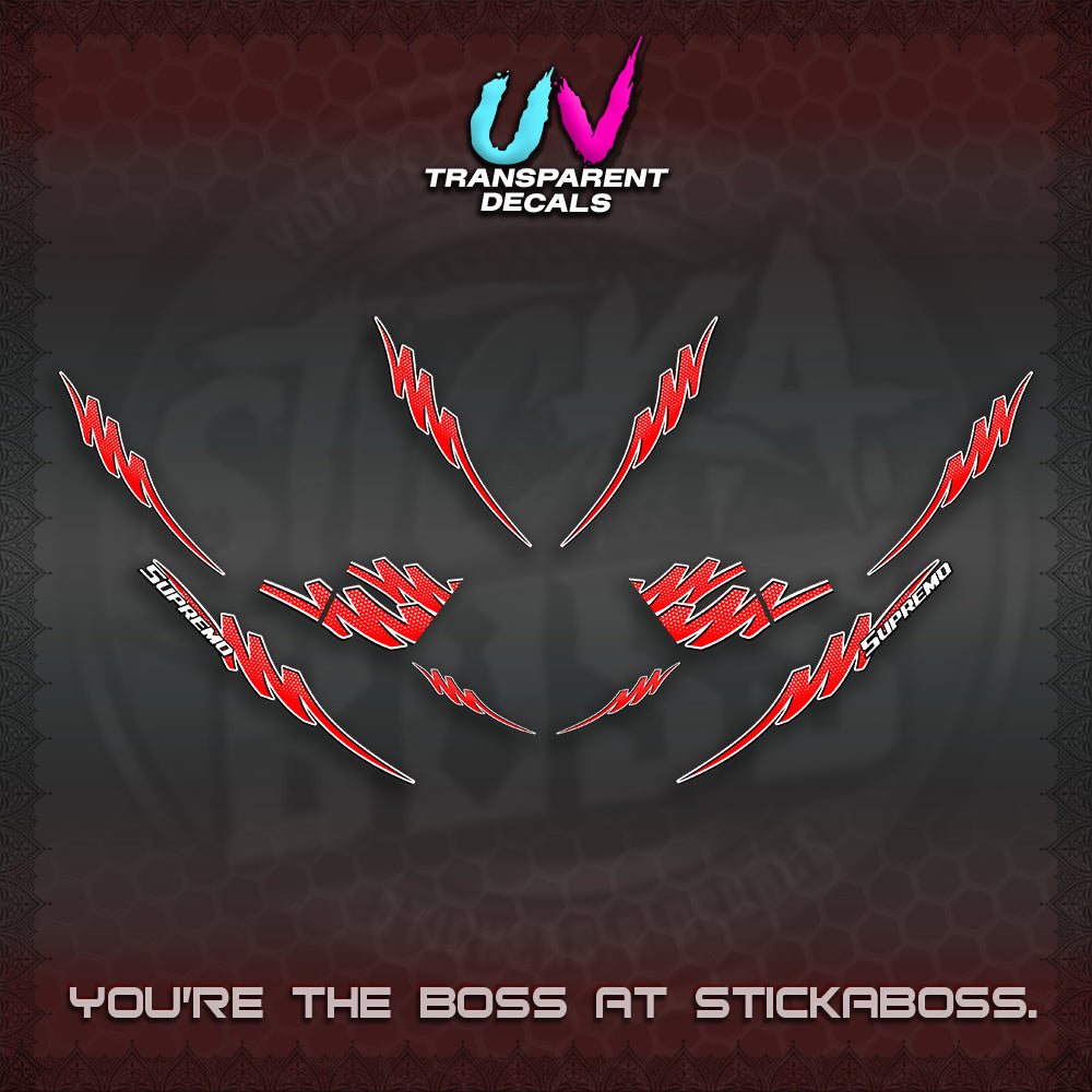 AEROX V2 UV TRANPARENT STRIPING DECALS (1 TONE PUTRA VIRDIAN)STICKER DECALS By STICKABOSS