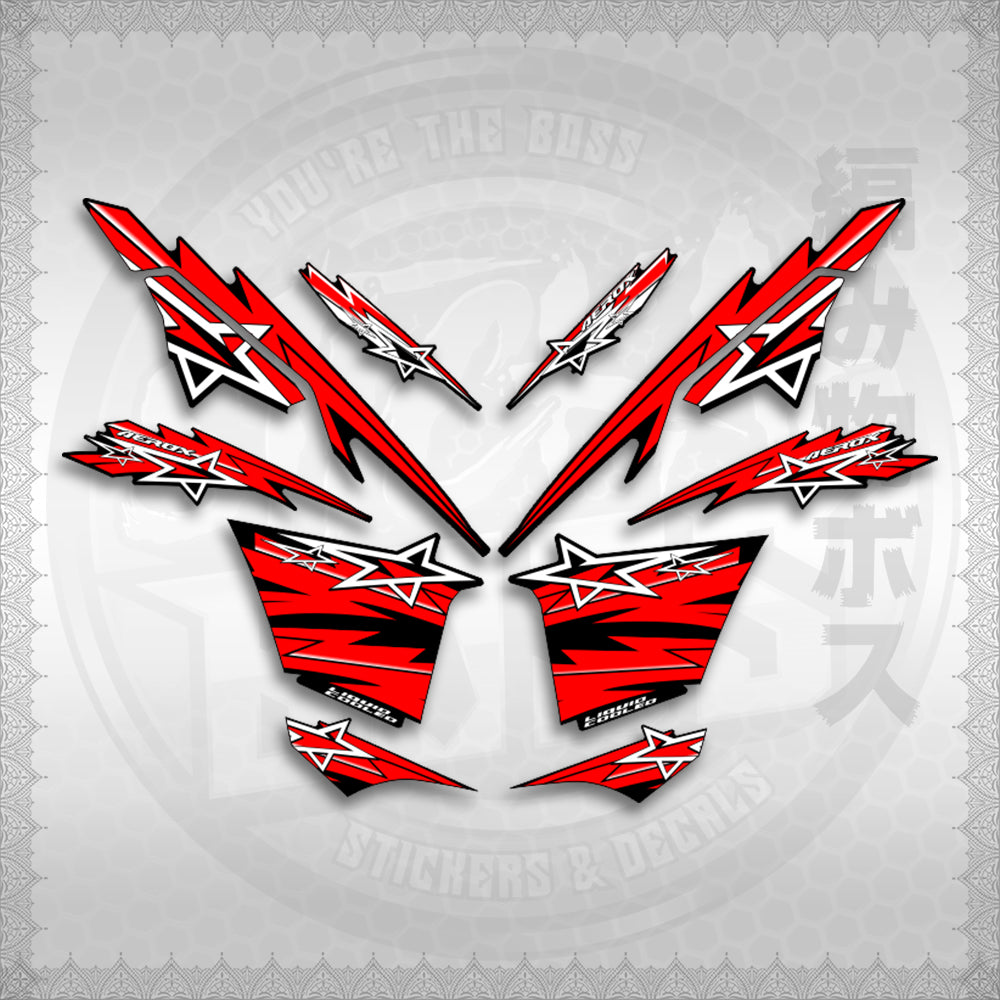 STICKER DECALS for AEROX V3 ALPHA TURBO INDO (AVRSTST01) By STICKABOSS (SOFIE LAMINATED WATERPROOF)