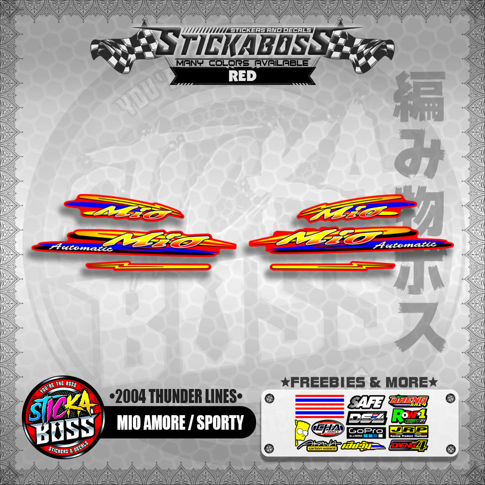 MIO AMORE / SPORTY STICKER DECALS ( 2004 THUNDER LINES )【WITH FREEBIES】