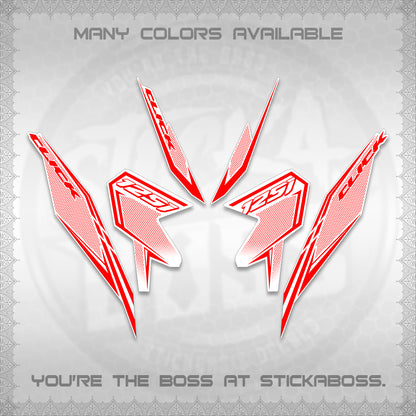 CLICK 125 V3 FOR WHITE DECALS (2026 LINE UP DESIGN) STICKER KITS By STICKABOSS