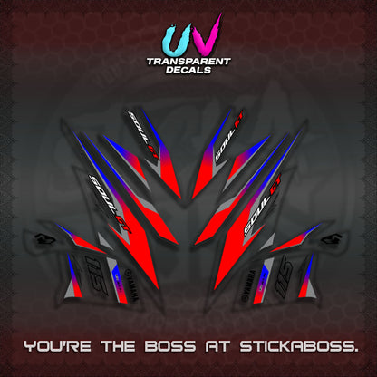MIO SOUL I 115 GT INDO UV TRANSPARENT DECALS(0003 DESIGN)STICKER DECALS By STICKABOSS