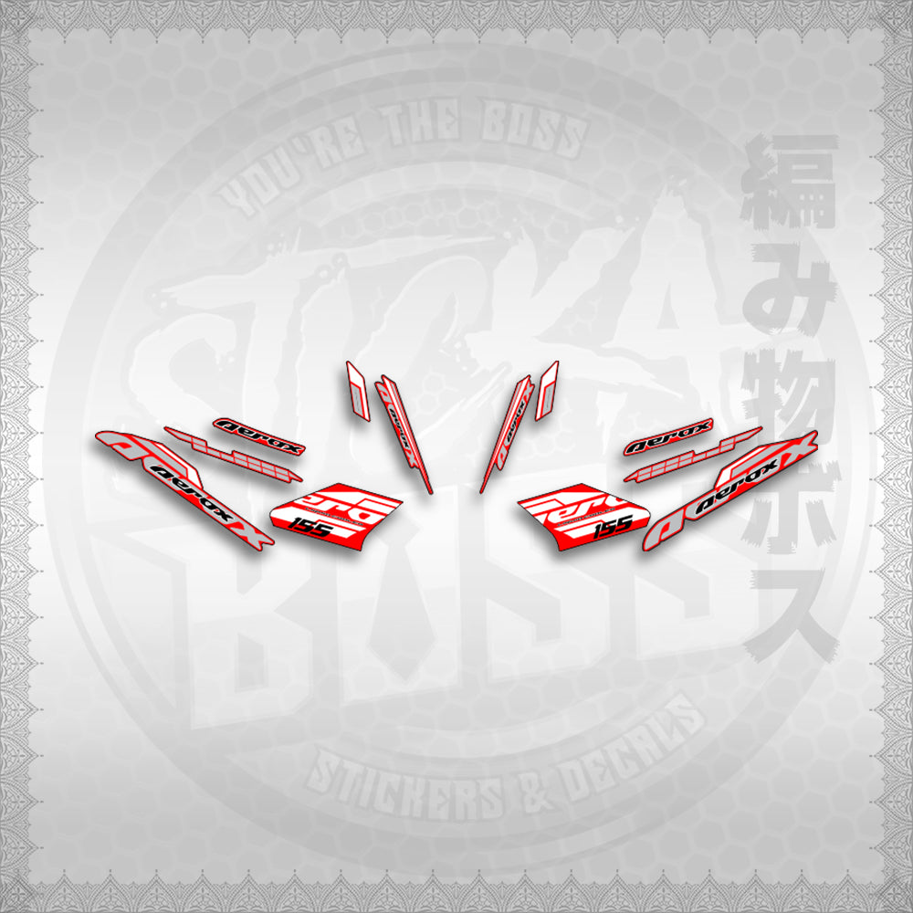 STICKER DECALS for AEROX 155 V1 THAI (AV1BLSI20) By STICKABOSS (SOFIE LAMINATED WATERPROOF)