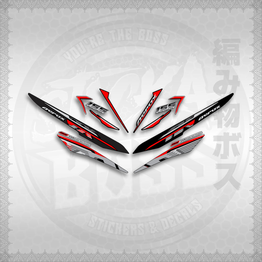STICKER DECALS for AEROX 155 V1 (NESPGR) By STICKABOSS (SOFIE LAMINATED WATERPROOF)