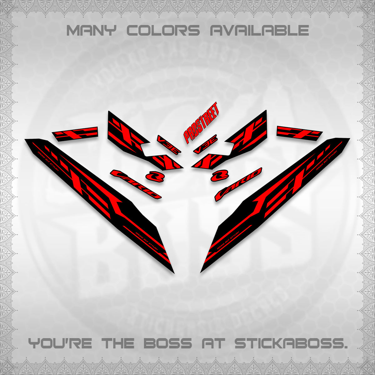 CLICK V3 VARIO DECALS (2026 V3E 001 DESIGN)STICKER DECALS By STICKABOSS