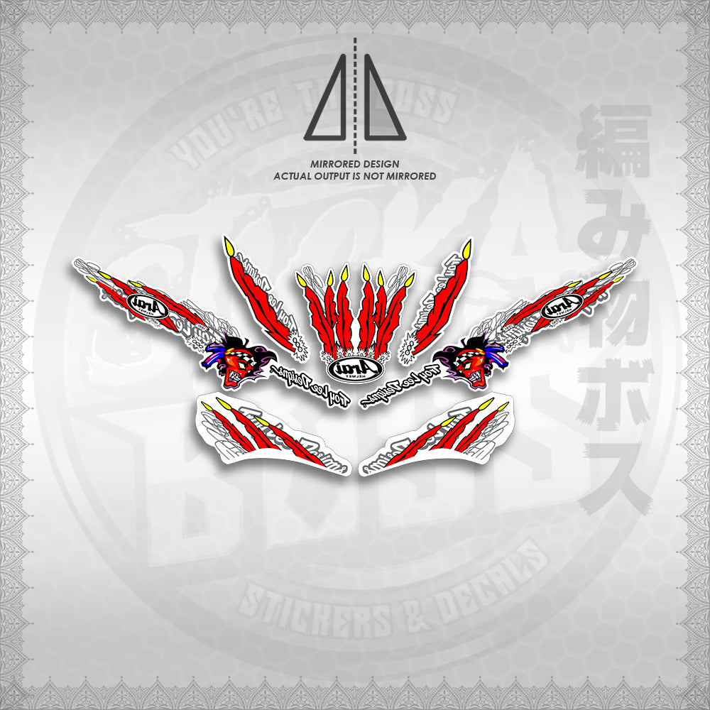 STICKER DECALS for MIO SPORT SMILE FOR WHITE (MSPSTARAP) By STICKABOSS (SOFIE LAMINATED WATERPROOF)