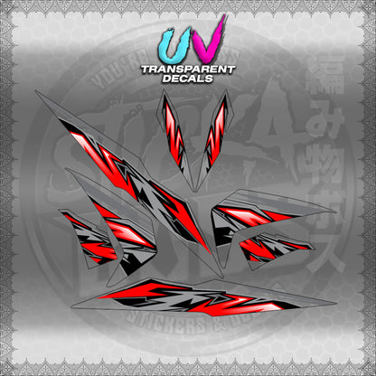 TRANSPARENT BEAT 110 V2 INDO-MALAY CONCEPT (STRIPING MOTIF DESIGN) STICKER DECALS for STICKABOSS