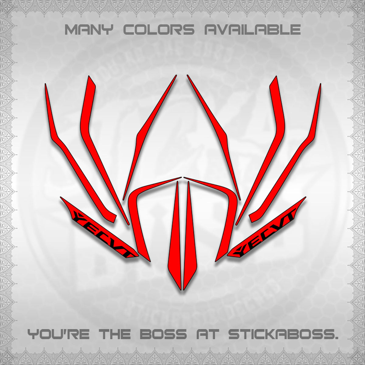 AEROX V3 STRIPING DECALS (TURBO YECVT)STICKER DECALS By STICKABOSS