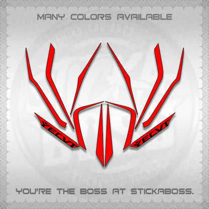 AEROX V3 STRIPING DECALS (TURBO YECVT)STICKER DECALS By STICKABOSS