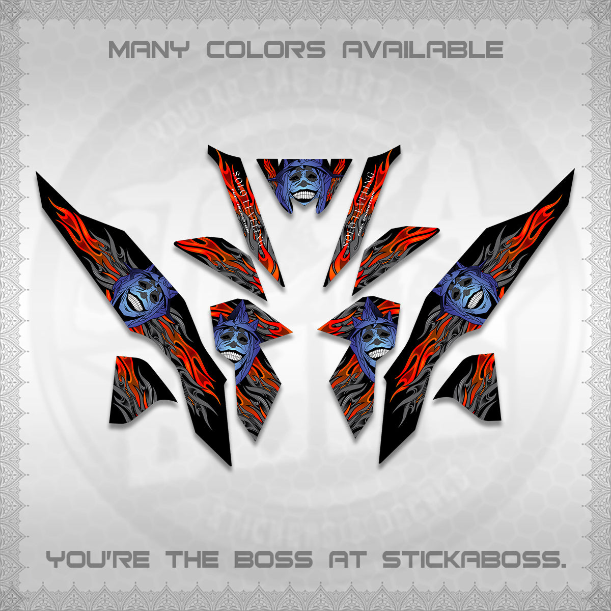 CLICK V3 DECALS (SoloLevelingSmiley Design) STICKER DECALS By STICKABOSS