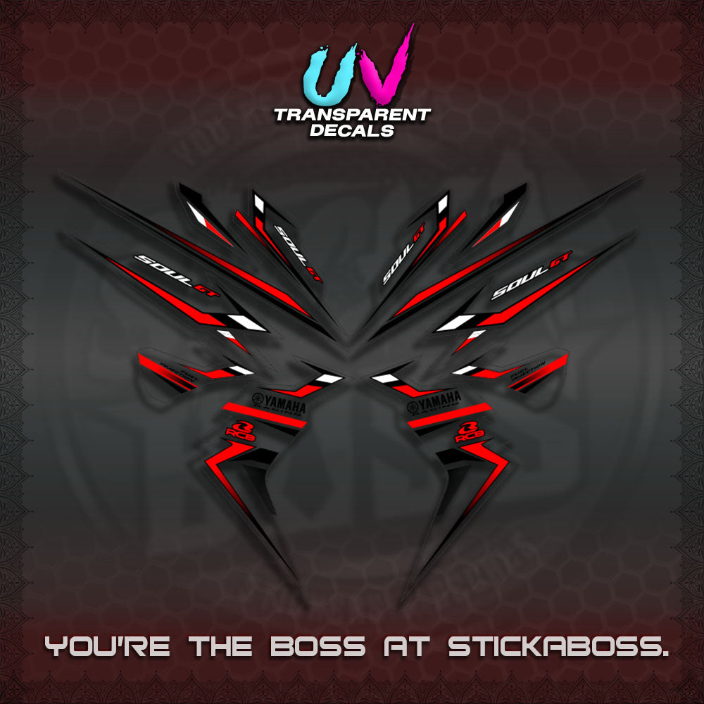 【PREMIUM UV PRINT】TRANSPARENT MIO SOUL i 115 GT INDO STRIPING DECALS (2026 DESIGN 001)By STICKABOSS