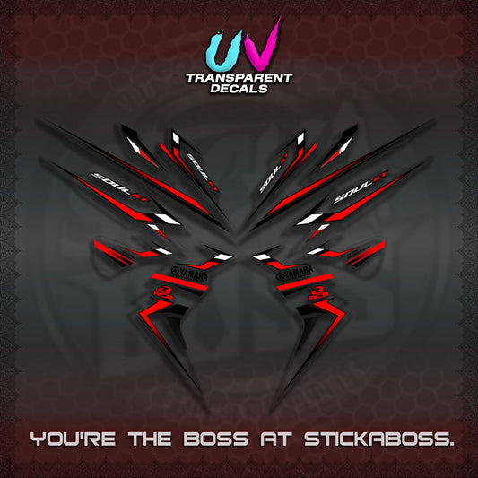 【PREMIUM UV PRINT】TRANSPARENT MIO SOUL i 115 GT INDO STRIPING DECALS (2026 DESIGN 001)By STICKABOSS