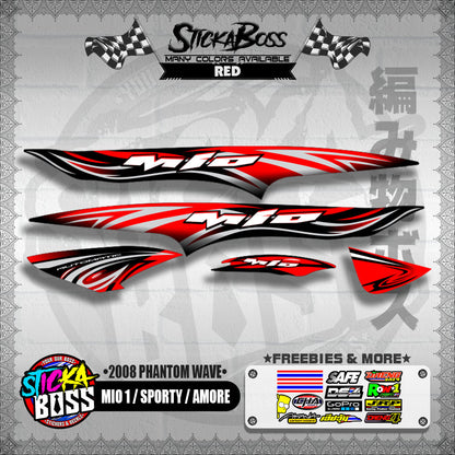 MIO 1 / SPORTY / AMORE DECALS ( 2008 PHANTOM WAVE )【WITH FREEBIES】