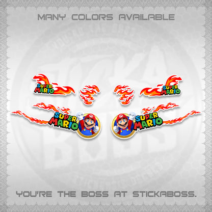 FAZZIO FOR WHITE DECALS (FLAMES 02 SUPER-M MOTIF) STICKER KITS BY STICKABOSS