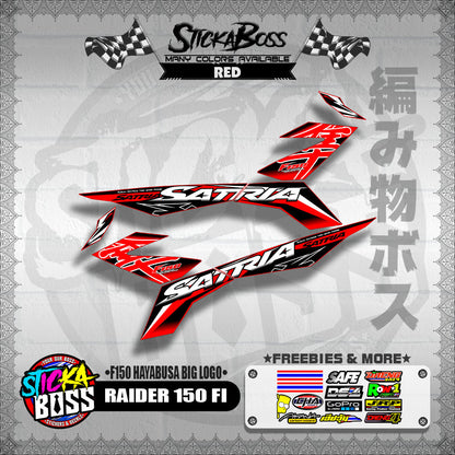 RAIDER 150 FI DECALS ( F150 HAYABUSA BIG LOGO )【WITH FREEBIES】