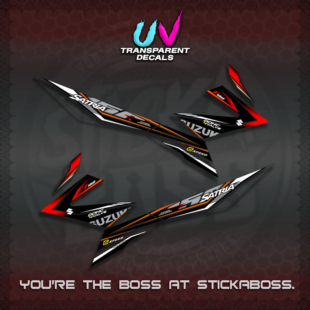 【PREMIUM UV PRINT】TRANSPARENT RAIDER 150 Fi SATRIA DECALS (2026 NTN N10)STICKER By STICKABOSS