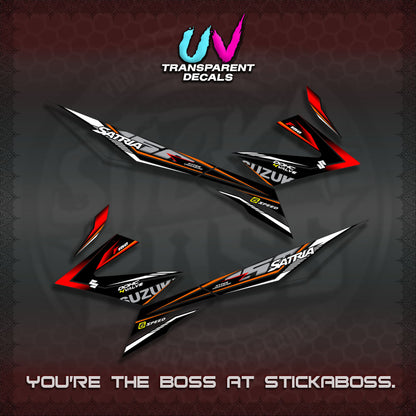 【PREMIUM UV PRINT】TRANSPARENT RAIDER 150 Fi SATRIA DECALS (2026 NTN N10)STICKER By STICKABOSS